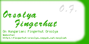 orsolya fingerhut business card